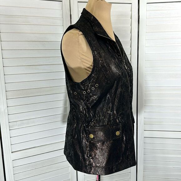 Erin London Vest Small Faux Snakeskin Python NWOT - Picture 4 of 16